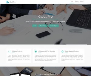 Design of responsive landing page for cloutpro